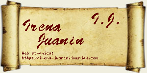 Irena Juanin vizit kartica